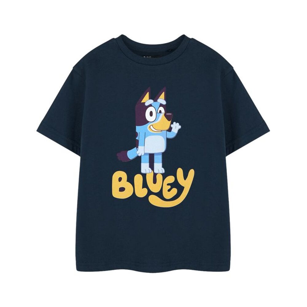 Bluey Childrens/Kids Character Short-Sleeved T-Shirt / Blue